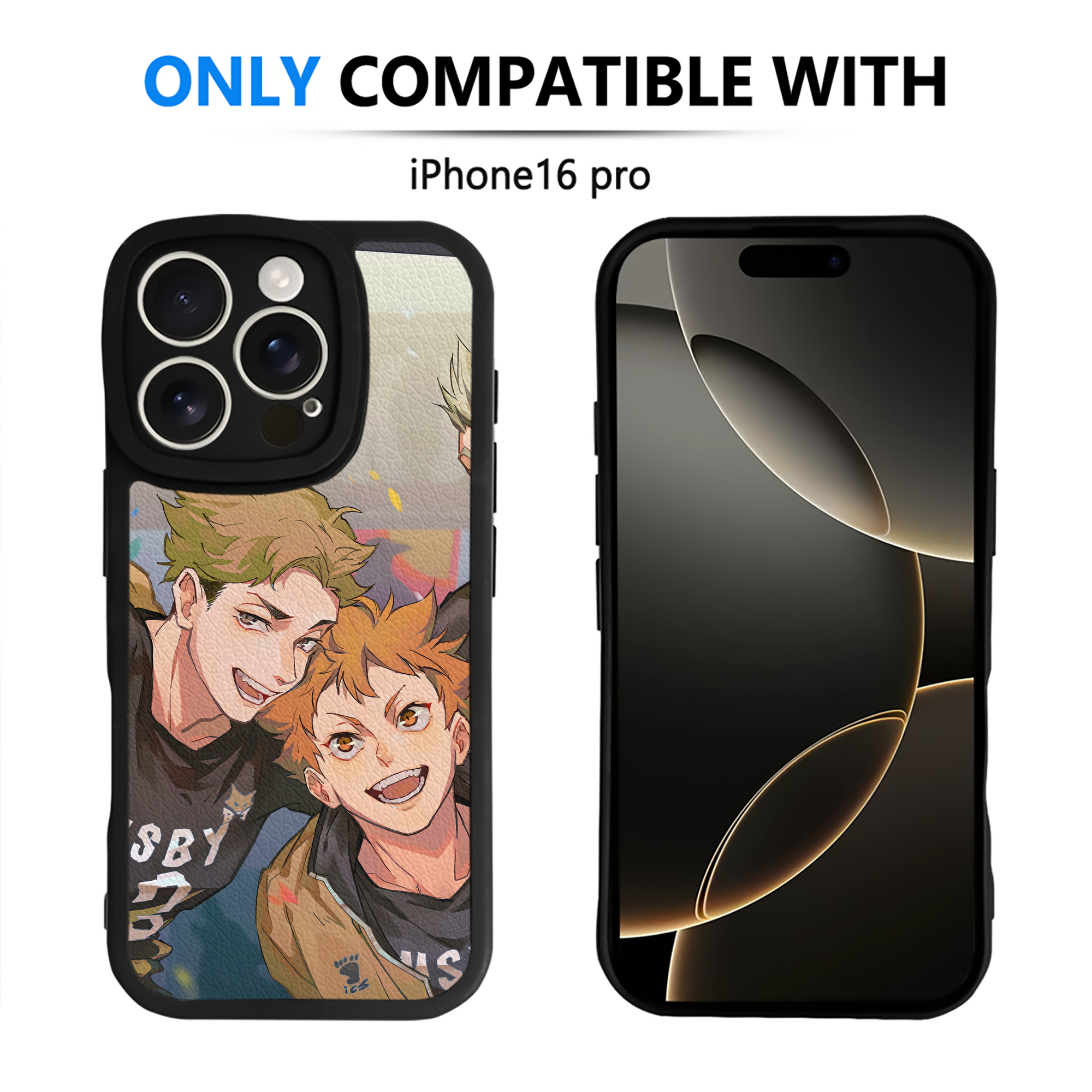 （画像用） ハイキュー!! Haikyu!! 【iPhone 16シリーズ対応】シリコンスマホケース（レザー調） 材質：シリコン